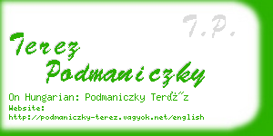 terez podmaniczky business card